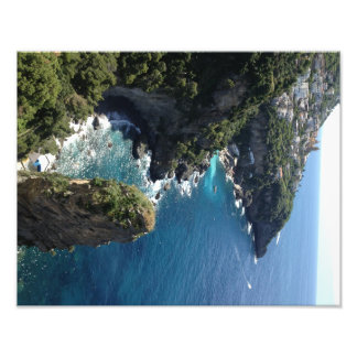 Snygg Amalfi Kusten, Praiano, Italien Fototryck