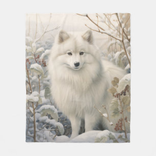 Snygg amerikansk eskimo-Hund Fleecefilt