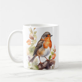 Snygg amerikansk Robin Bird Watercolor Kaffemugg