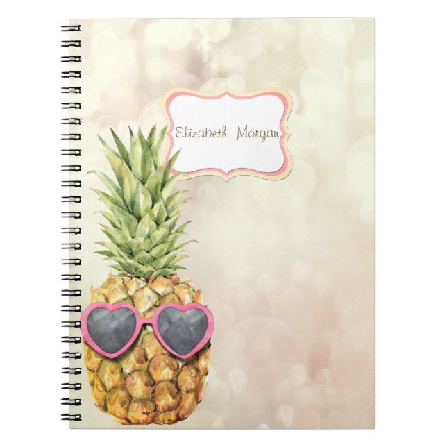 Snygg ananas, Bokeh Anteckningsbok (Framsidan)
