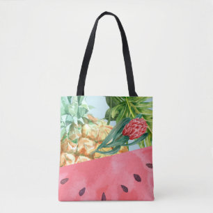 Snygg Ananas Vattenmelon Hibiskus Palmblad Tygkasse