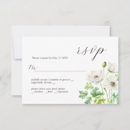 Snygg Anemone Refined Bröllop Design OSA kort