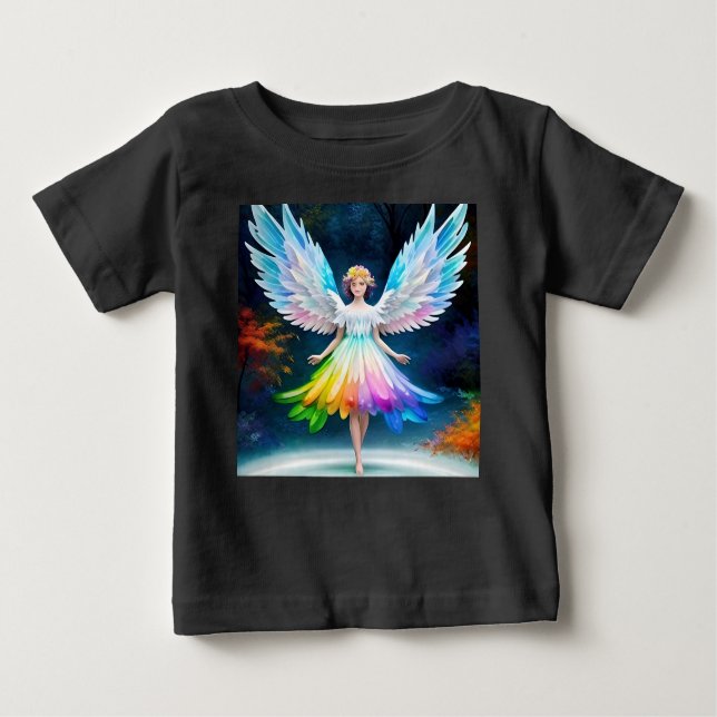 Snygg Angel Vingar Art-35444 T Shirt (Framsida)