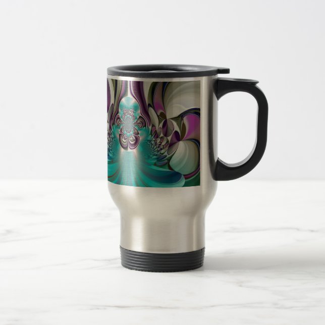 Snygg Angelic Lila och cyan Abstrakt Print Resemugg (Höger)