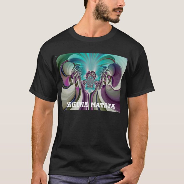 Snygg Angelic Lila och cyan Abstrakt Print Tröja (Framsida)