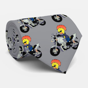 Snygg anka som kör motorcykel slips