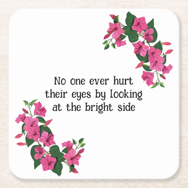 Snygg anpassad Blommigt Underlägg Papper Kvadrat (Framsidan)