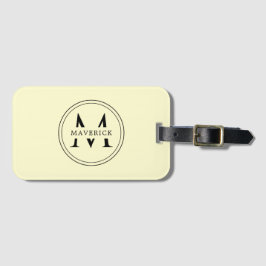 Snygg anpassad initial namnväska tagg design bagagebricka