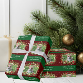 Snygg Anpassningsbar Pet-julens röda Grönt Photo H Presentpapper