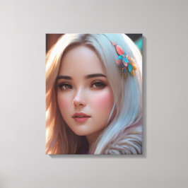 Snygg Ansikte Canvastryck