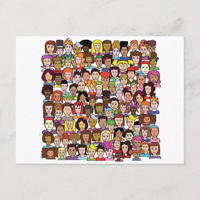 Snygg Ansikte Vykort (Framsida)