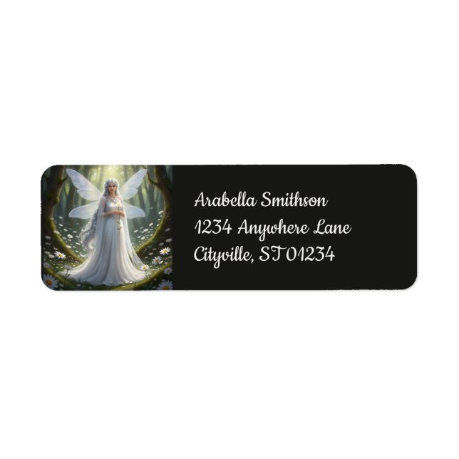 Snygg April Diamond Fairy Returadress Etikett (Framsidan)