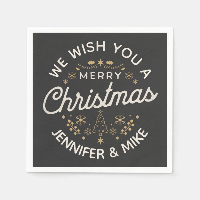 Snygg årgång - juldesign pappersservett (Framsidan)