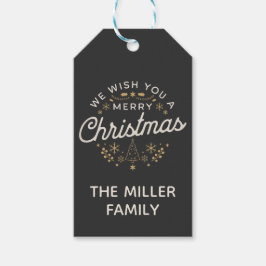 Snygg årgång - juldesign presentetikett