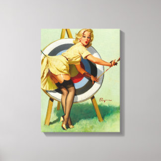 Snygg arkitektur - Retro Pin Up Girl Canvastryck