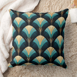 Snygg Art Deco Fläkt Stil Cushion Kudde
