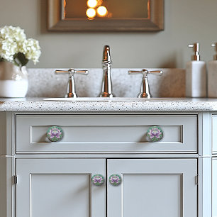 Snygg Art Deco Rosa Vatten Lily i Pond Knopp