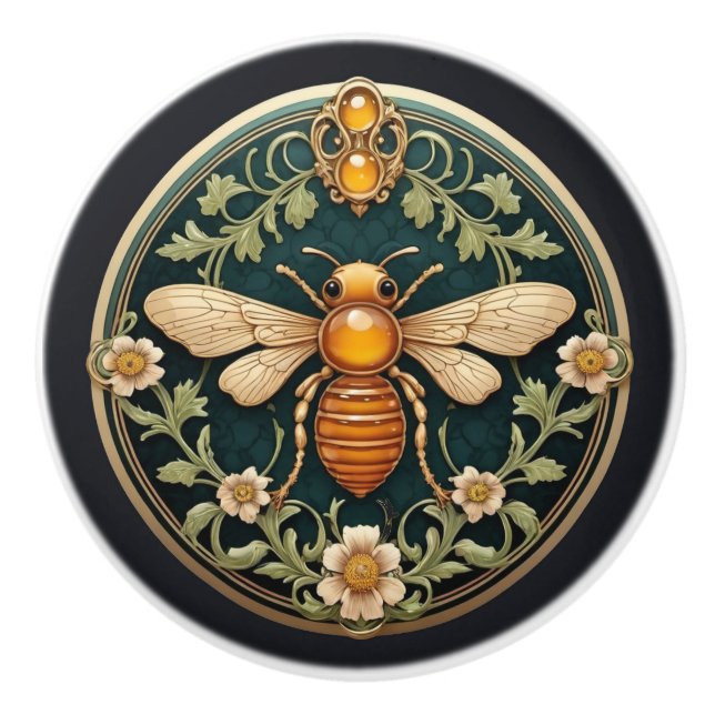 Snygg Art nouveau Bee Knopp (Framsidan)