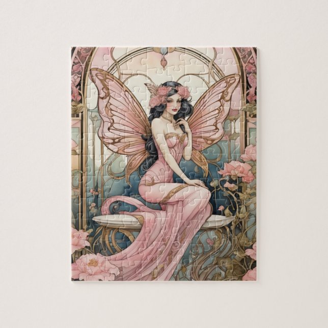 Snygg Art nouveau Fairy Pussel (Vertikal)