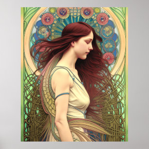 Snygg Art nouveau stil Poster