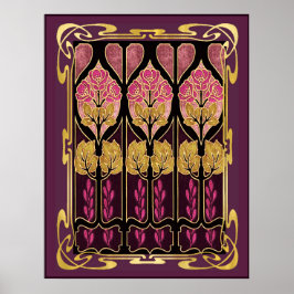 Snygg Art nouveau Stil Poster
