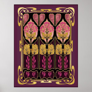Snygg Art nouveau Stil Poster