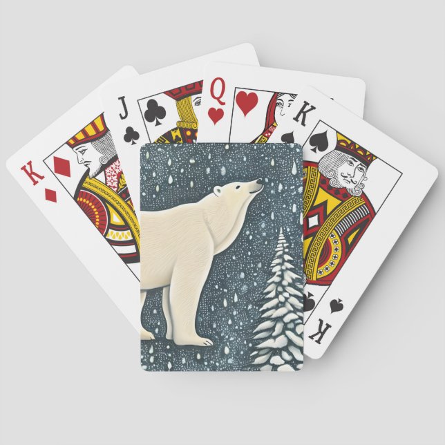 Snygg artisk Polar Bear Casinokort (Baksidan)