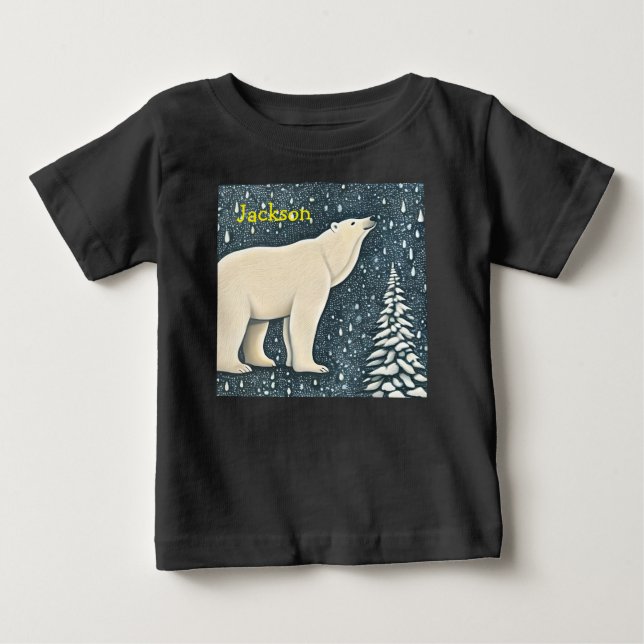 Snygg artisk Polar Bear T Shirt (Framsida)