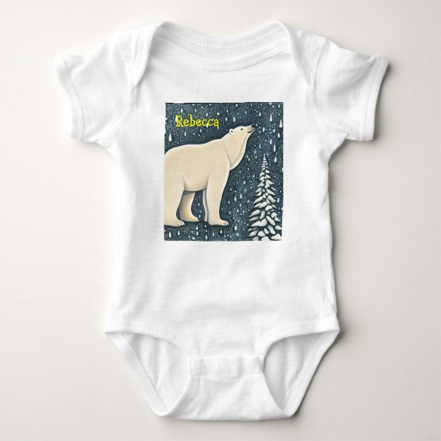 Snygg artisk Polar Bear T Shirt (Framsida)