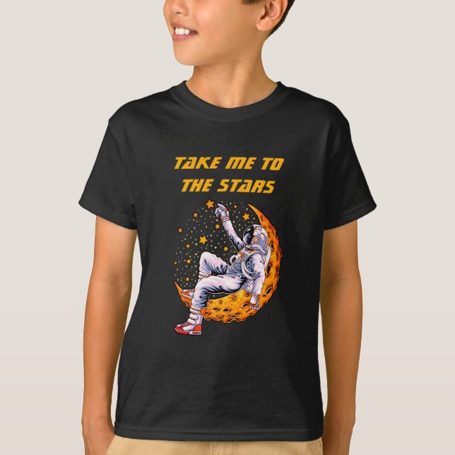 Snygg astronaut Ljugande på Måne T Shirt (Framsida)