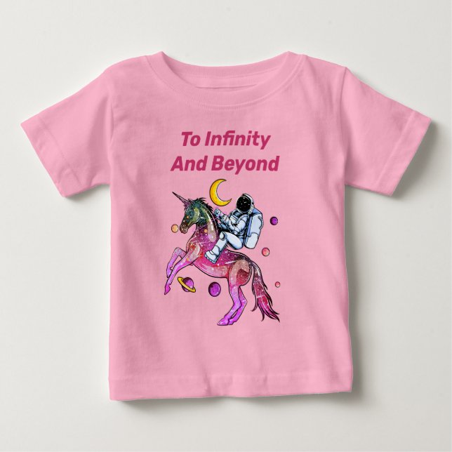 Snygg astronaut Ride Space Unicorn Horse T Shirt (Framsida)