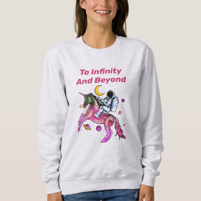 Snygg astronaut Ride Space Unicorn Horse T Shirt (Framsida)