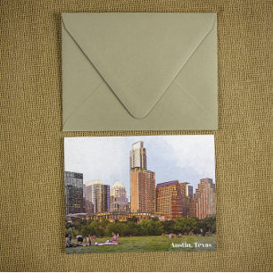 Snygg Austin Texas Skyline Travel Vykort
