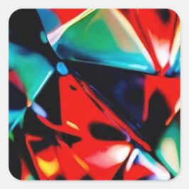 Snygg  av Färg Fyrkantigt Klistermärke