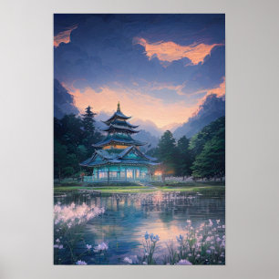 Snygg Azure Temple Poster