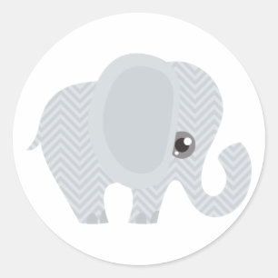 Snygg Baby Neutralt Elephant Runt Klistermärke