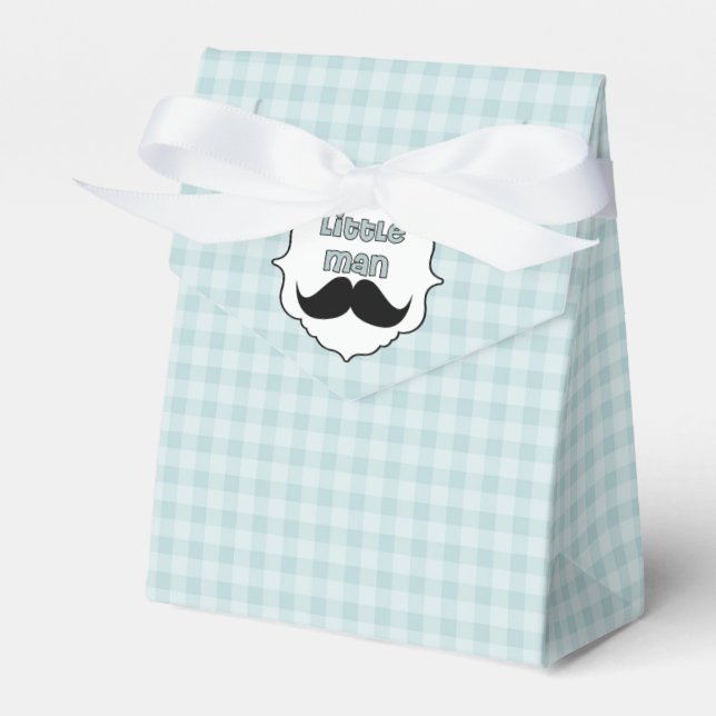 Snygg Baby Shower Little Man Mustache Presentaskar (Framsidan Sidan)