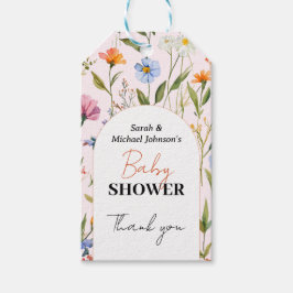 Snygg babyskal för Blommigt Presentetikett