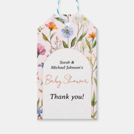 Snygg babyskal för Blommigt Presentetikett