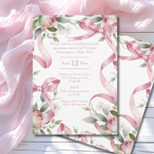Snygg babystövel för Rosa Rosett band & Blommigt