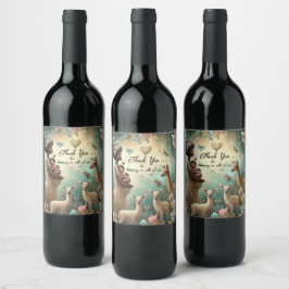 Snygg babystövel Tack för Vin-etiketten Vinflaska Etikett