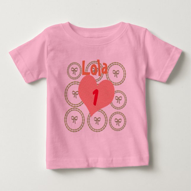 Snygg båge Holiday Baby Födelsedagspresent T Shirt (Framsida)