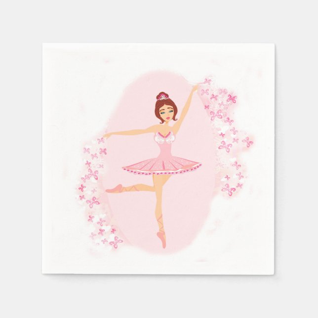 Snygg ballerina Napkin Pappersservett (Framsidan)