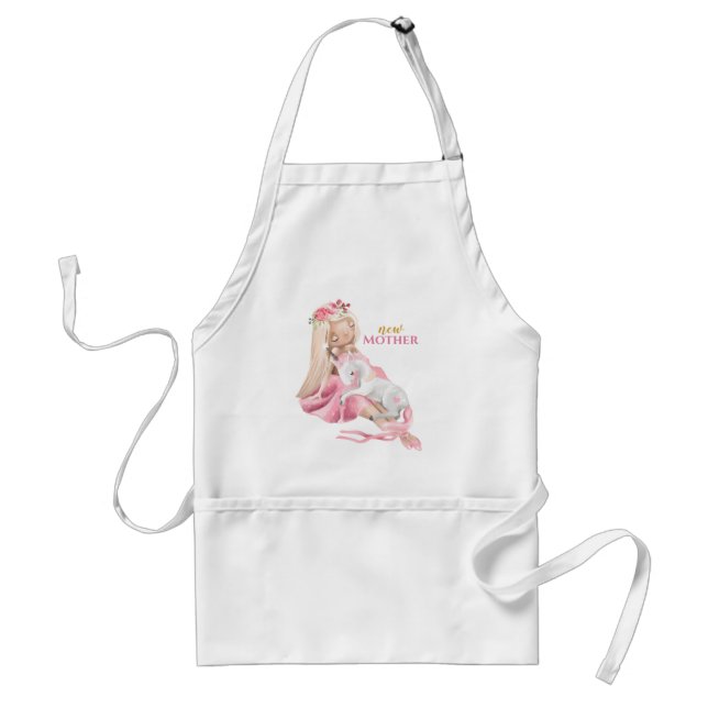 Snygg Ballerina och Unicorn New Mor Apron Förkläde (Framsidan)