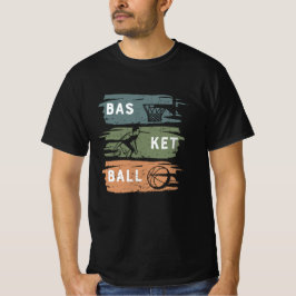 Snygg basketdesign med 3 färger t shirt