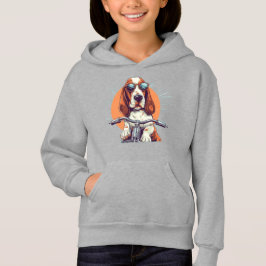 Snygg basset hound seriefigur motorcyklist T-Shirt