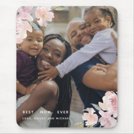 Snygg, bästa Mamma någonsin Blommigt Foto Musmatta