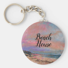 Snygg Beach House Art Nyckelring