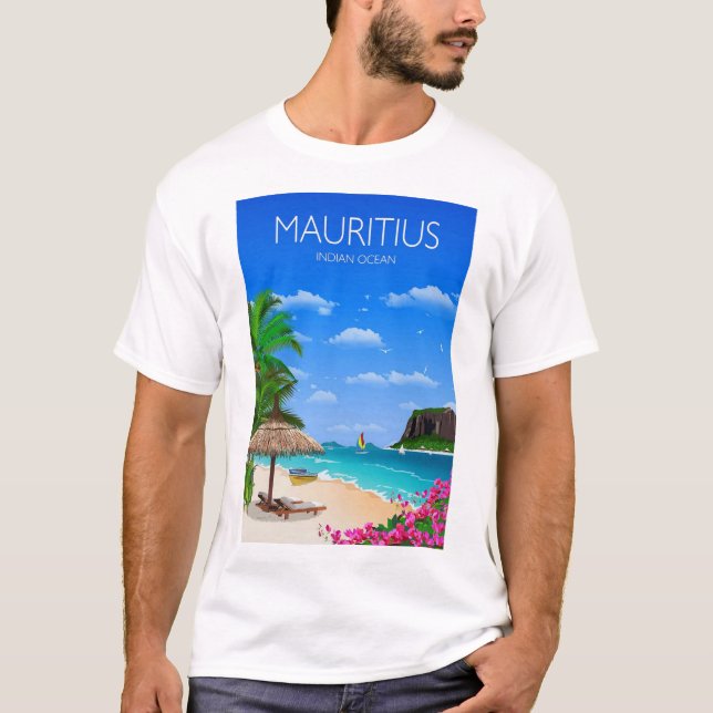 Snygg Beach Mauritius Active T-Shirt (Framsida)