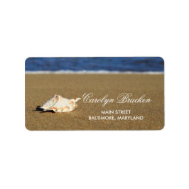 Snygg Beach Vågar | Seashell Nautical Bröllop Adressetikett